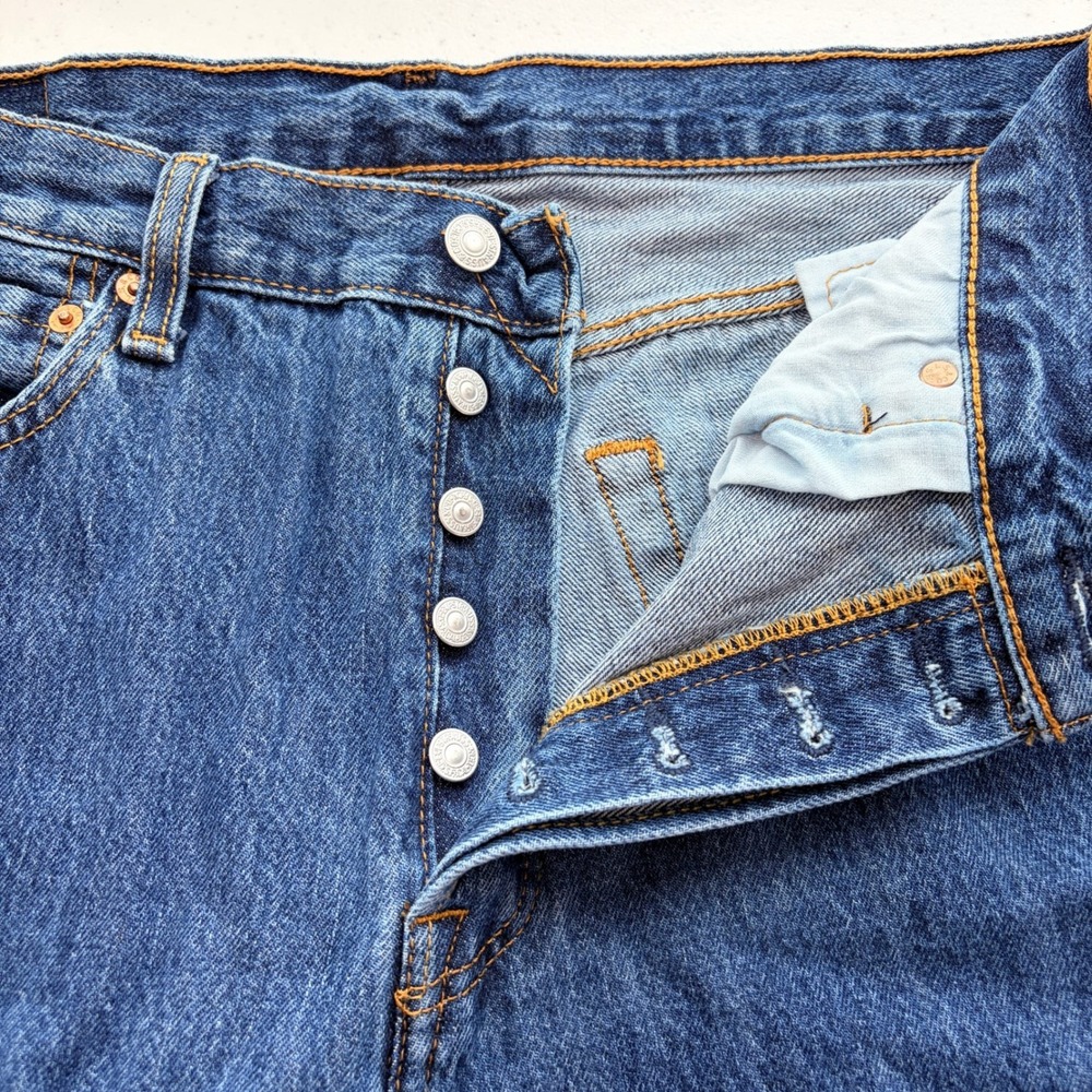 Levis 501 Jeans 34x29 Blue Excellent - Picture 6 of 11
